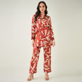 Load image into Gallery viewer, Red Baroque Print Shirt with Belt and Pants Set
