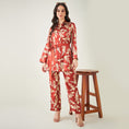 Load image into Gallery viewer, Red Baroque Print Shirt with Belt and Pants Set
