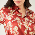 Load image into Gallery viewer, Red Baroque Print Shirt with Belt and Pants Set
