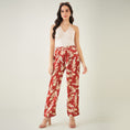 Load image into Gallery viewer, Red Baroque Print Shirt with Belt and Pants Set
