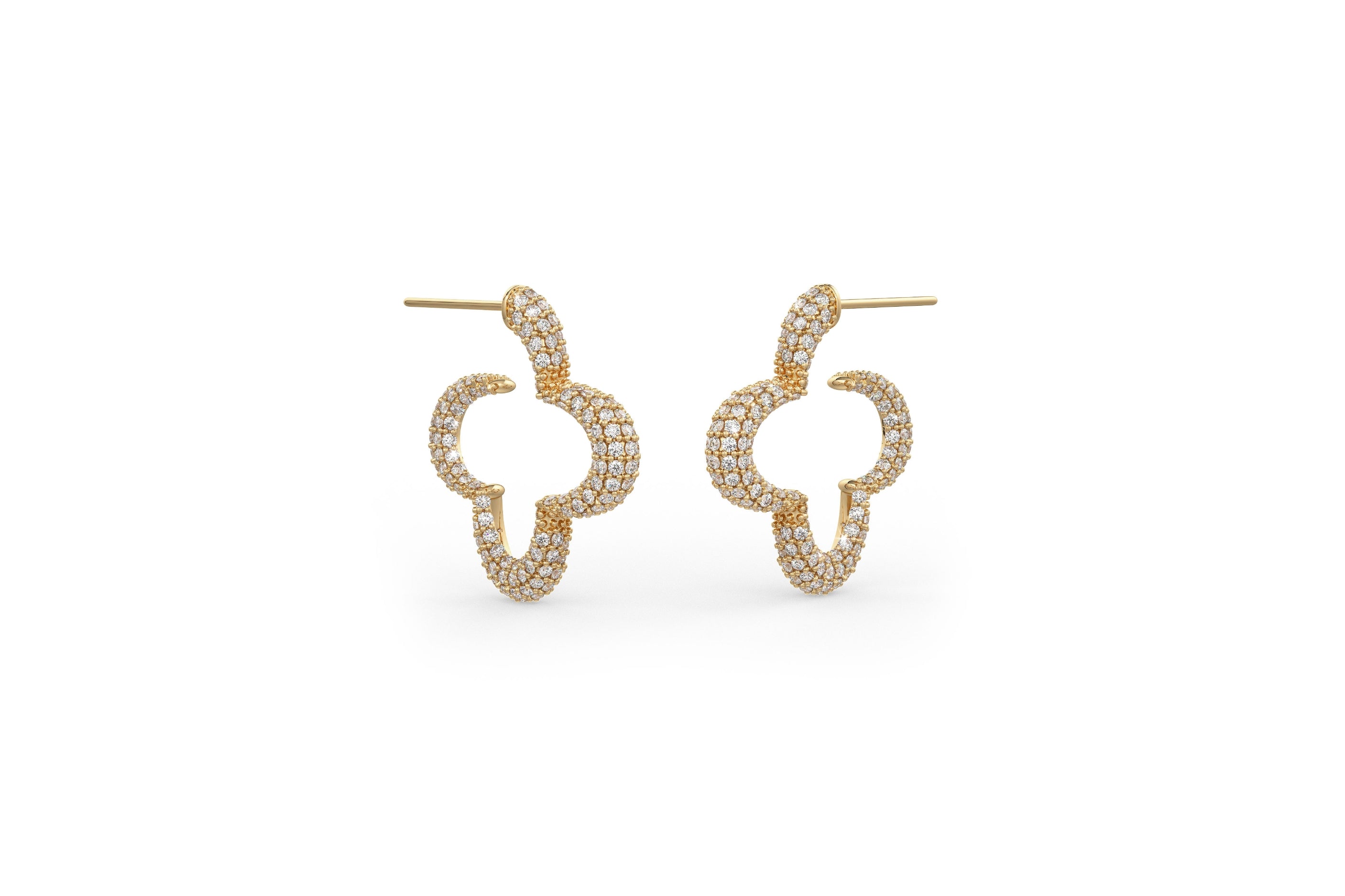 Mini Bella hoop earrings in gold