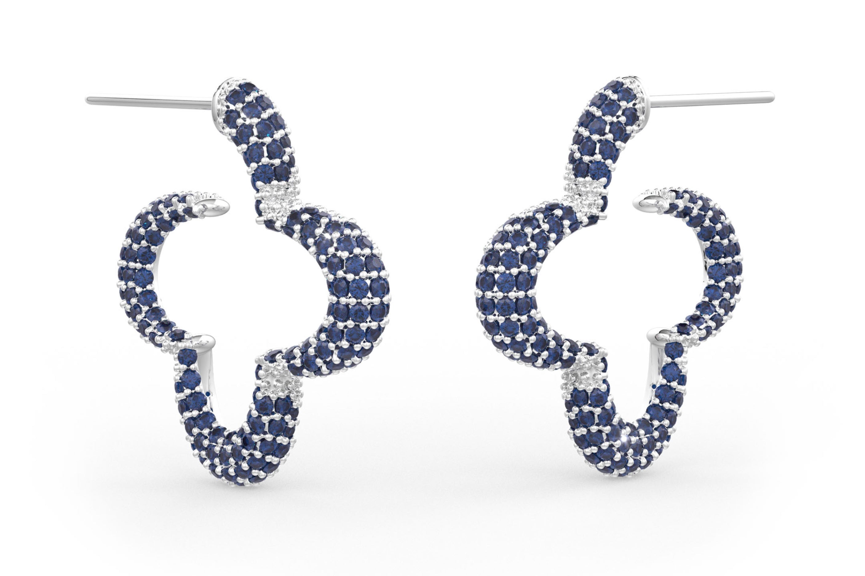 Statement bella earrings sapphire blue