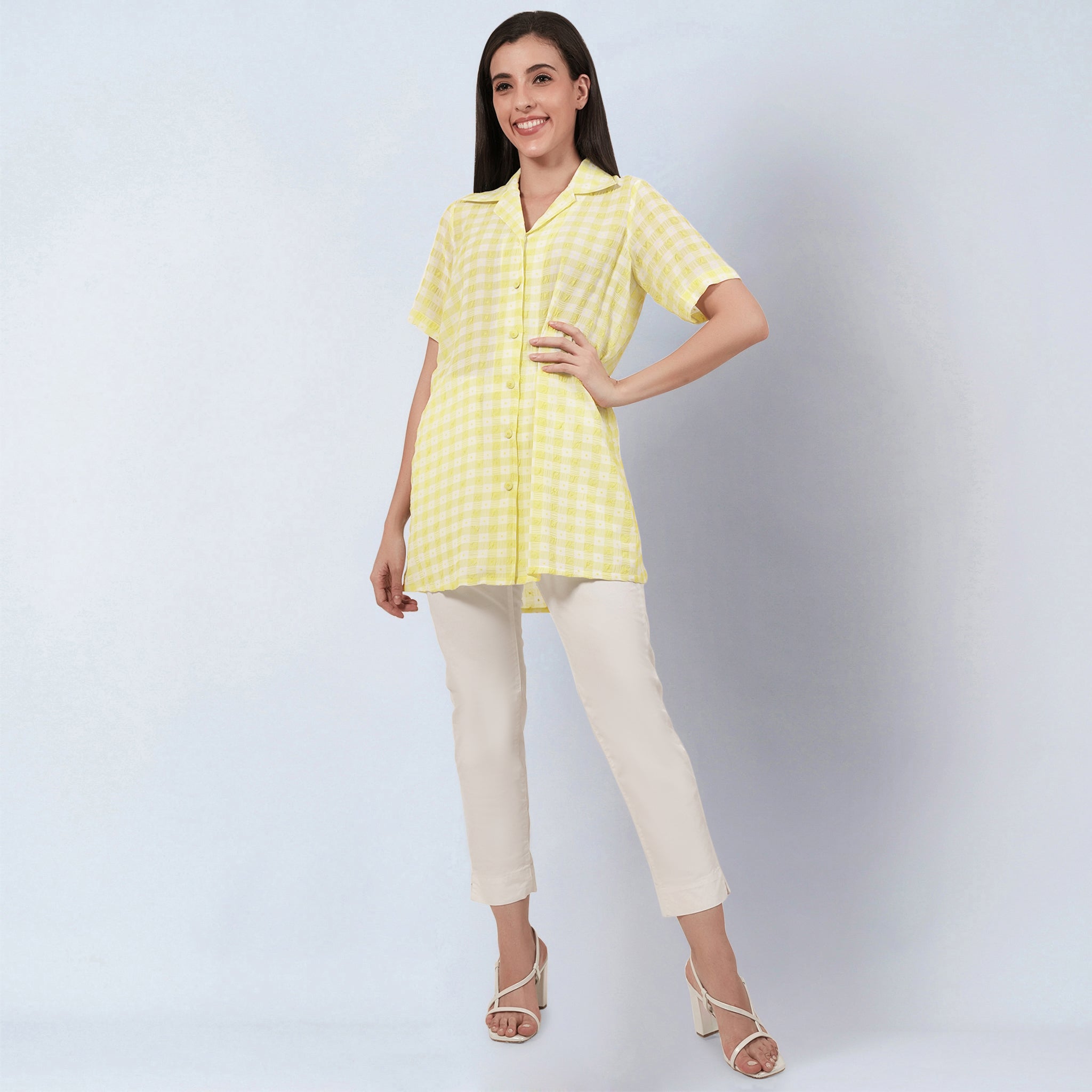 Citrus Lemon Checked Shirt