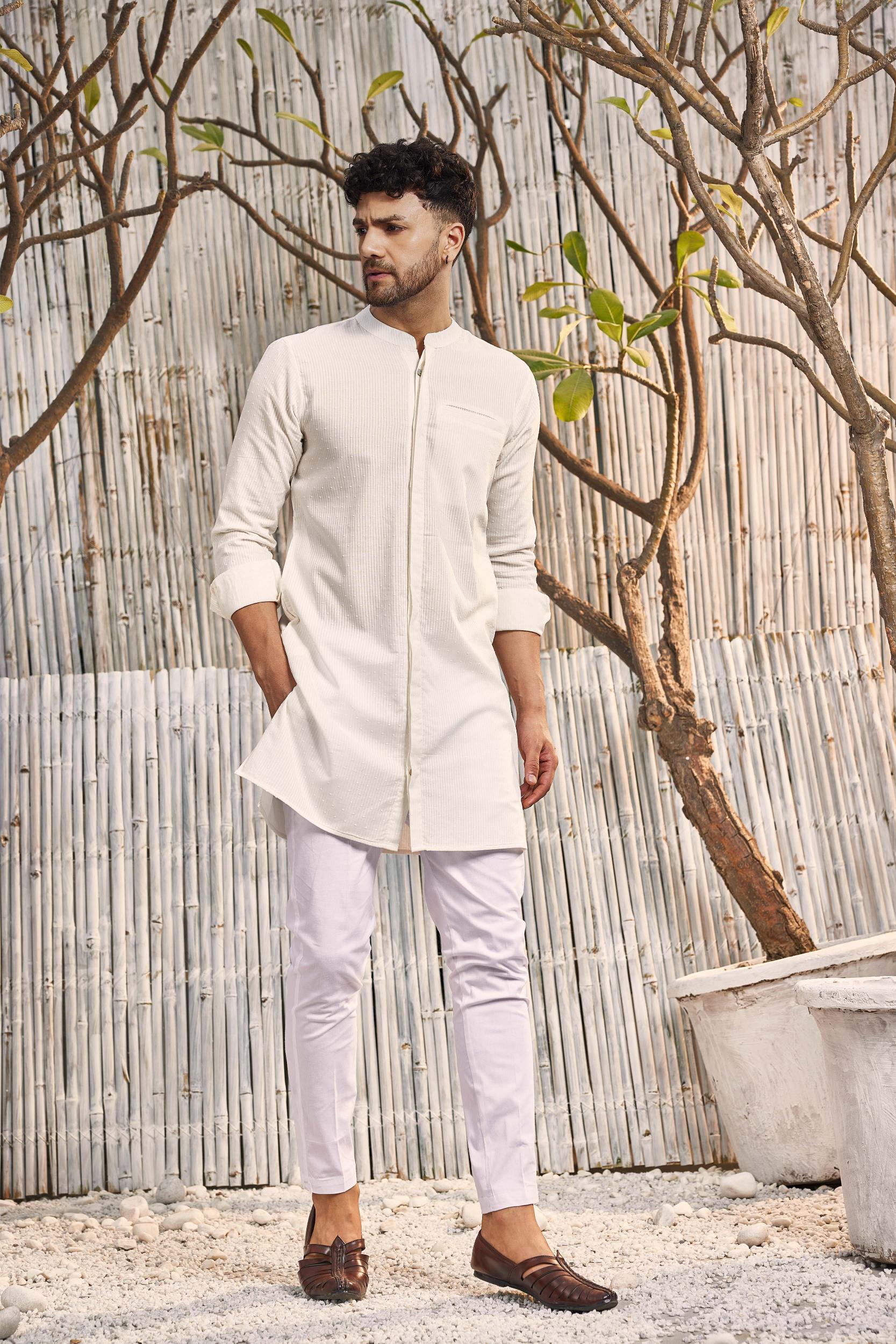 Cotton Placket Kurta - Set of 1