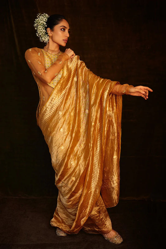 Sunehri' Tissue Saree