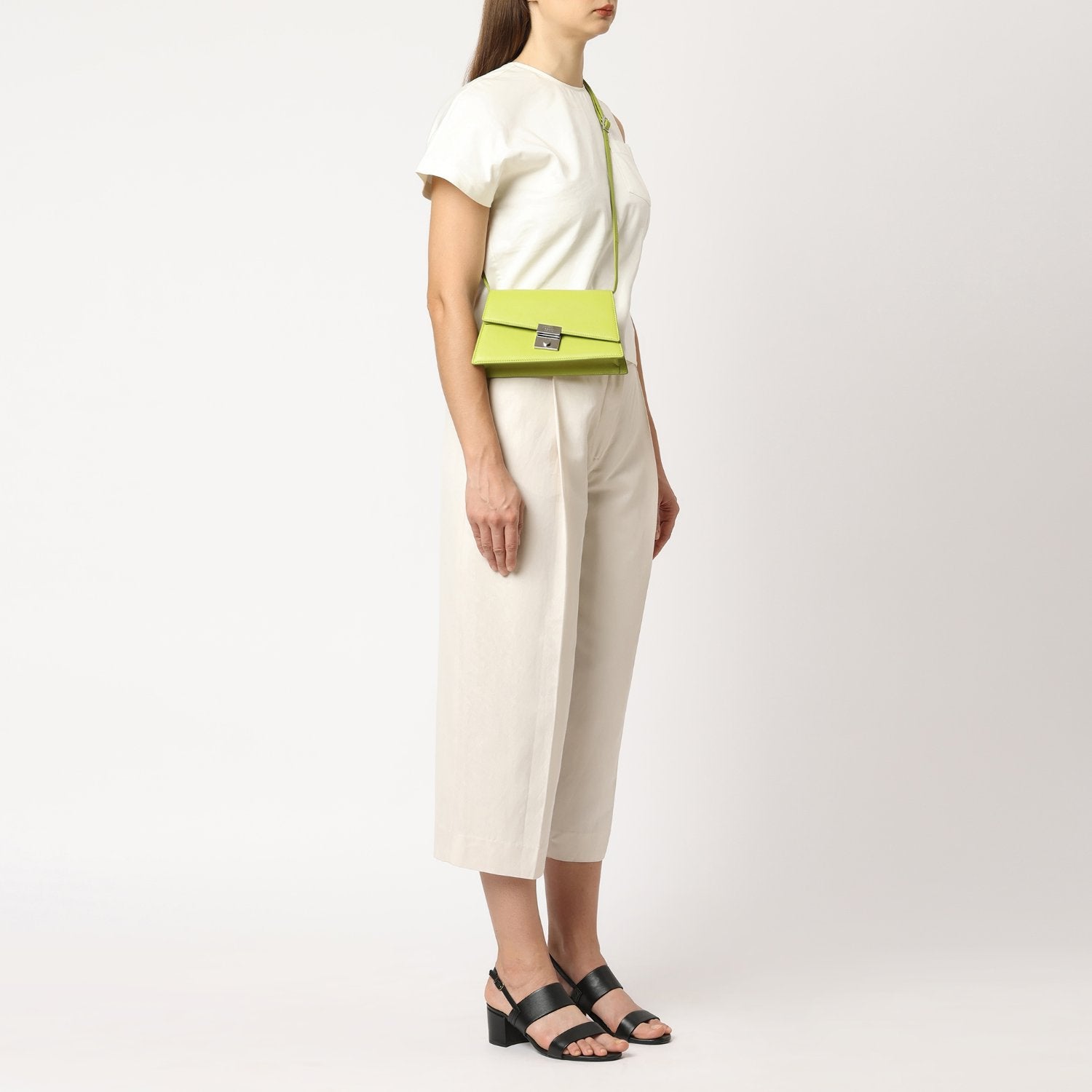 Simone Mini Sling Bag Milled - Lime Green