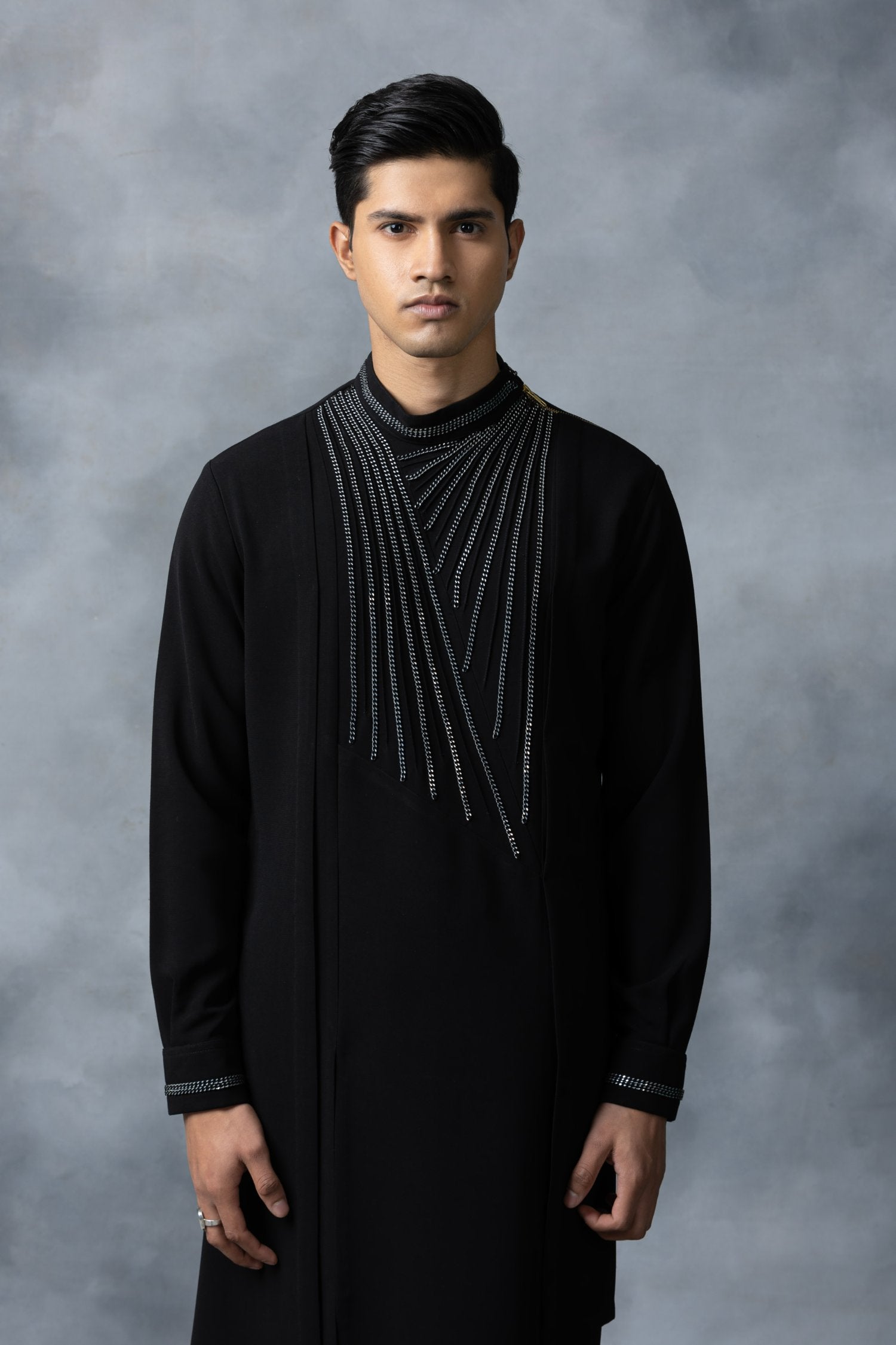 Black Chain Detail Kurta Set