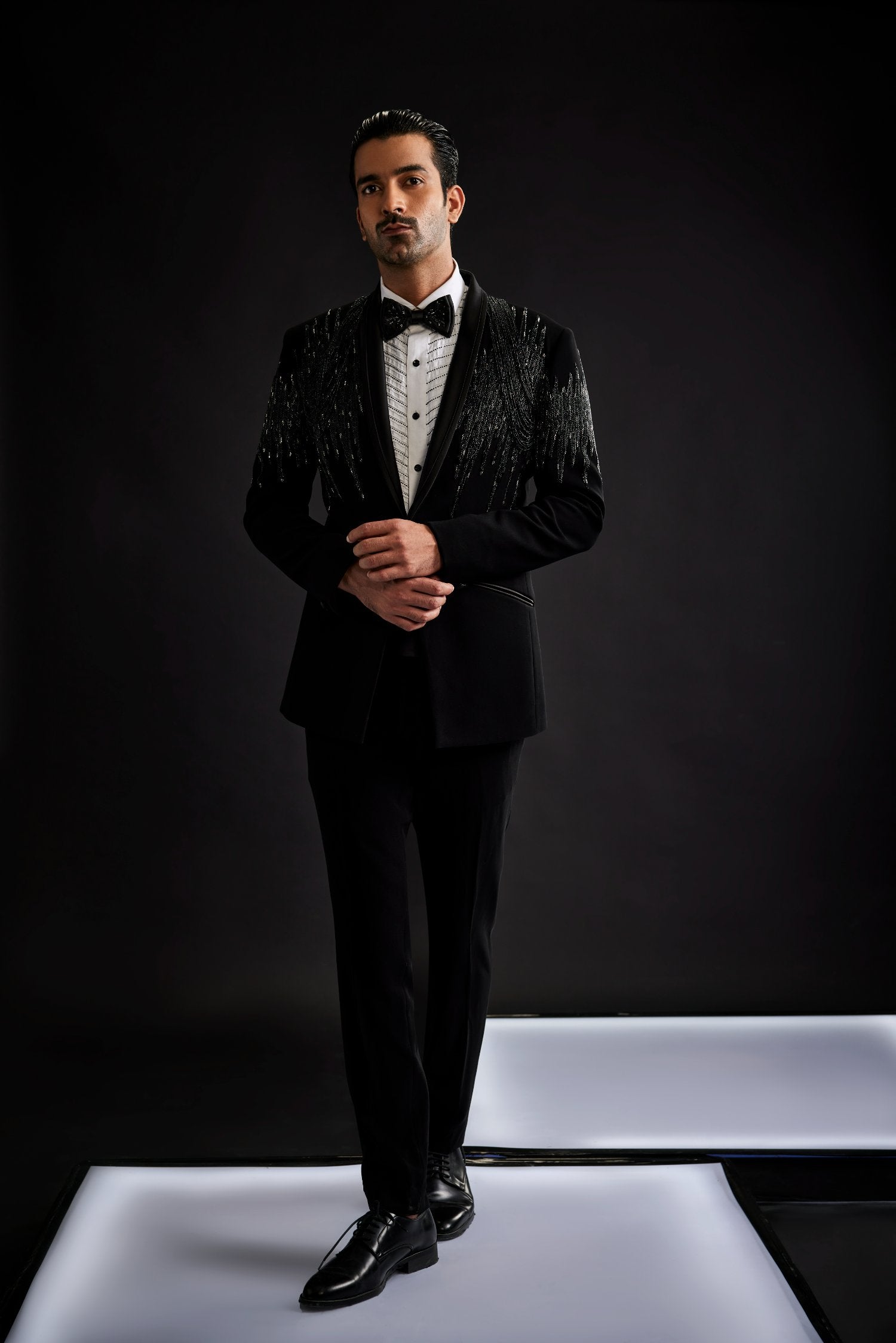 Black Embroidered Tuxedo