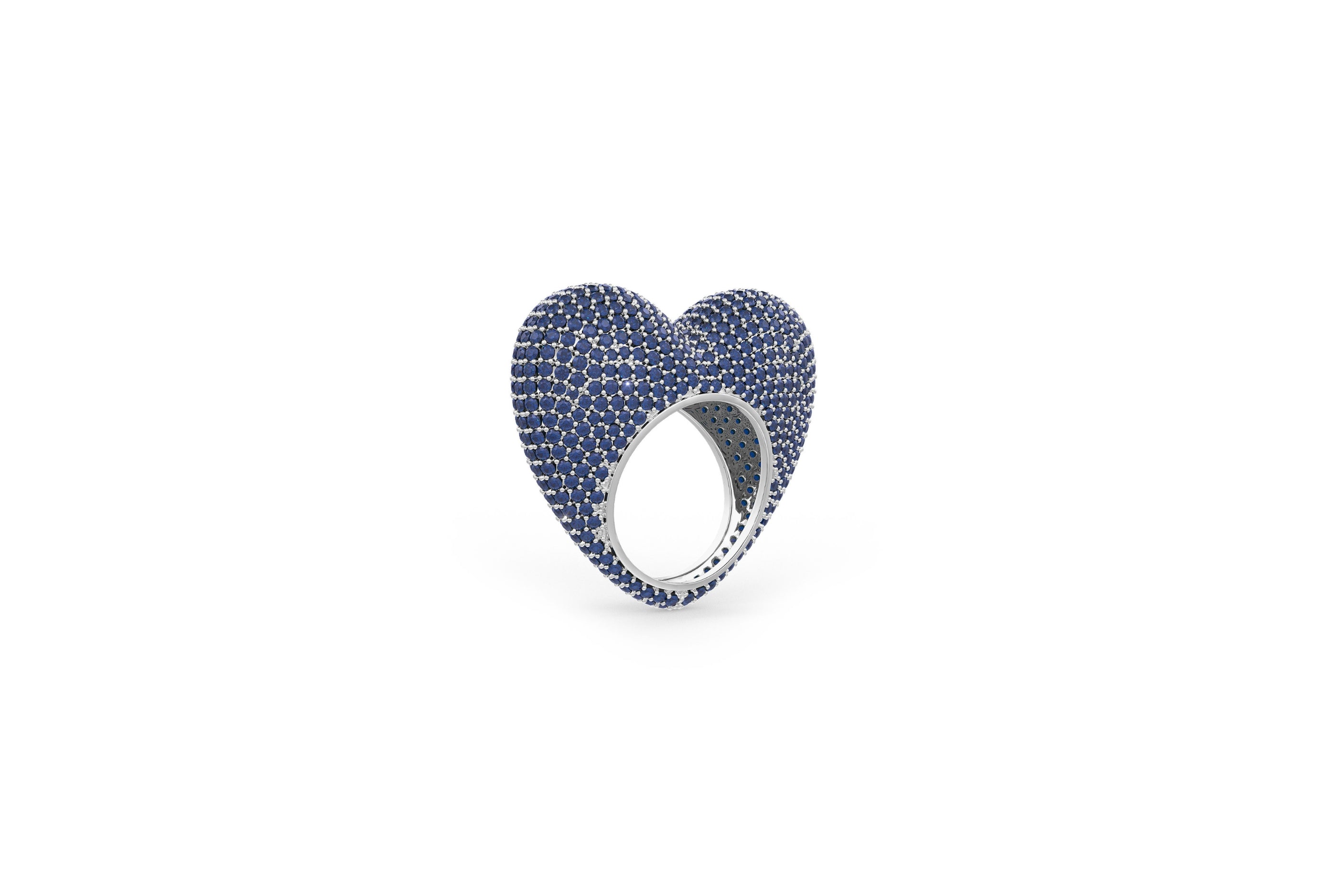 The love ring in sapphire blue