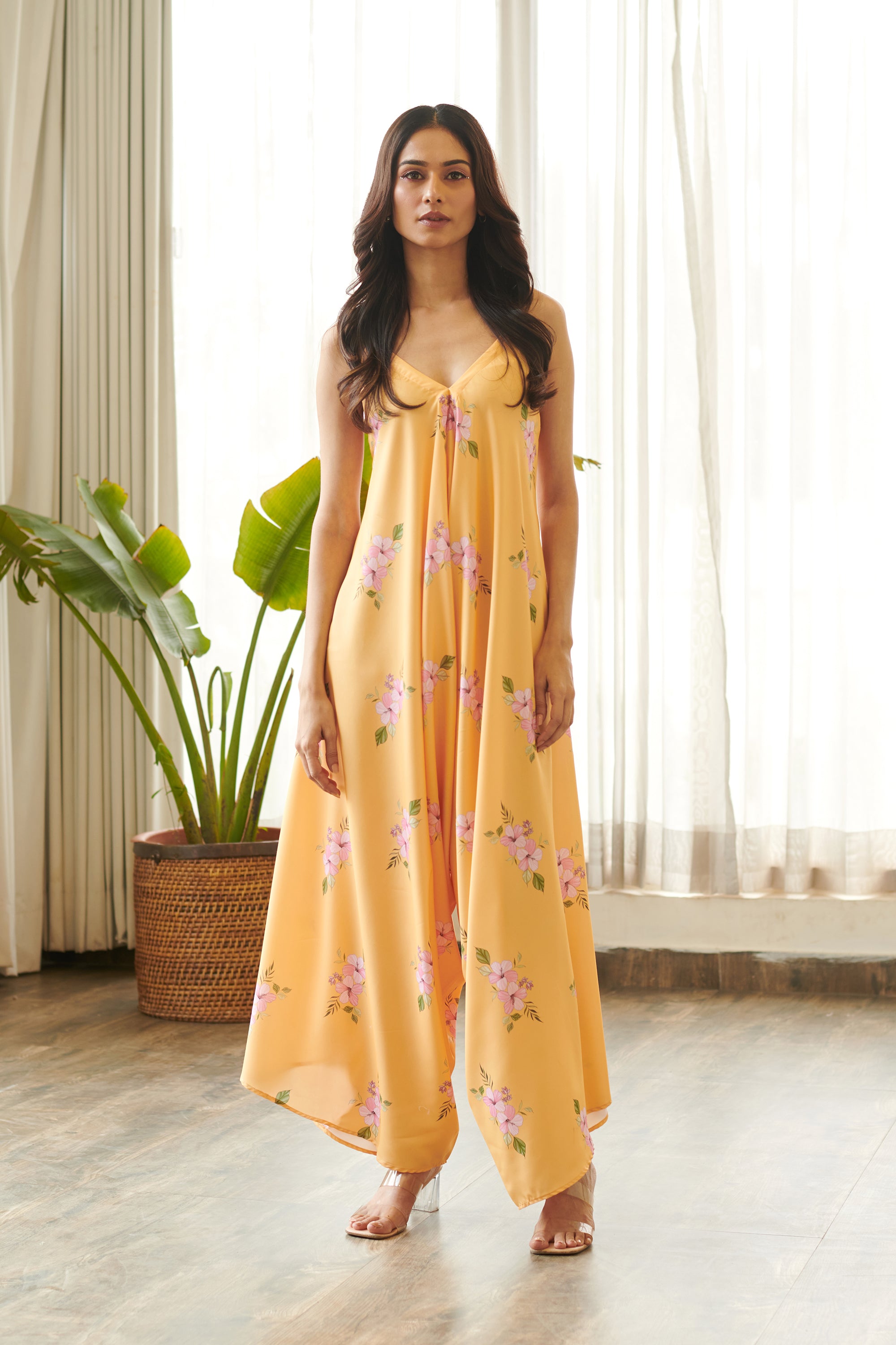 Jasmine Yellow Palazzo Jumpsuit