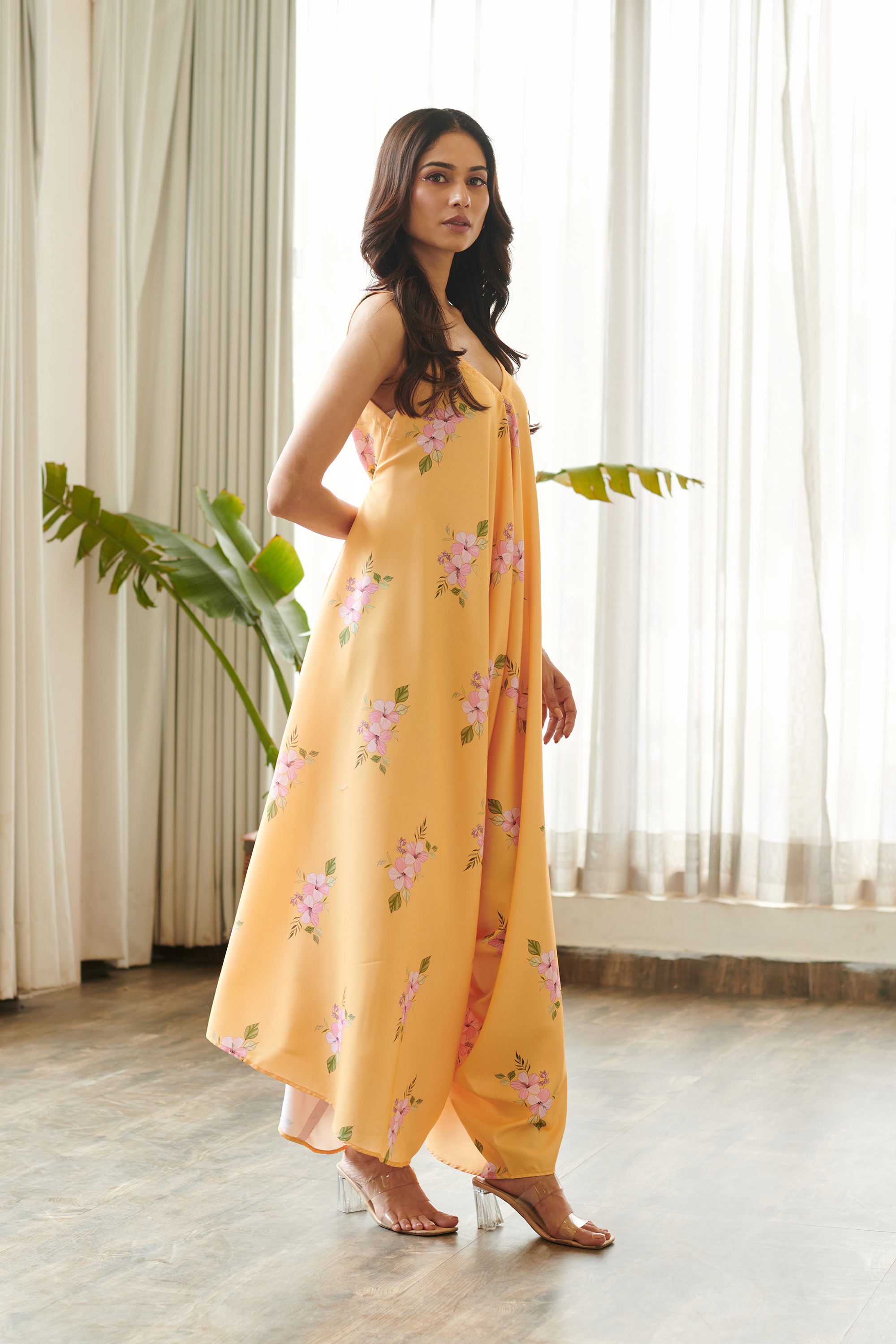 Jasmine Yellow Palazzo Jumpsuit