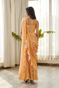 Load image into Gallery viewer, Jasmine Yellow Ruffle Saree Dress
