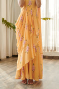 Load image into Gallery viewer, Jasmine Yellow Ruffle Saree Dress
