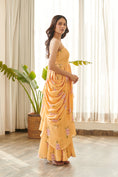 Load image into Gallery viewer, Jasmine Yellow Ruffle Saree Dress
