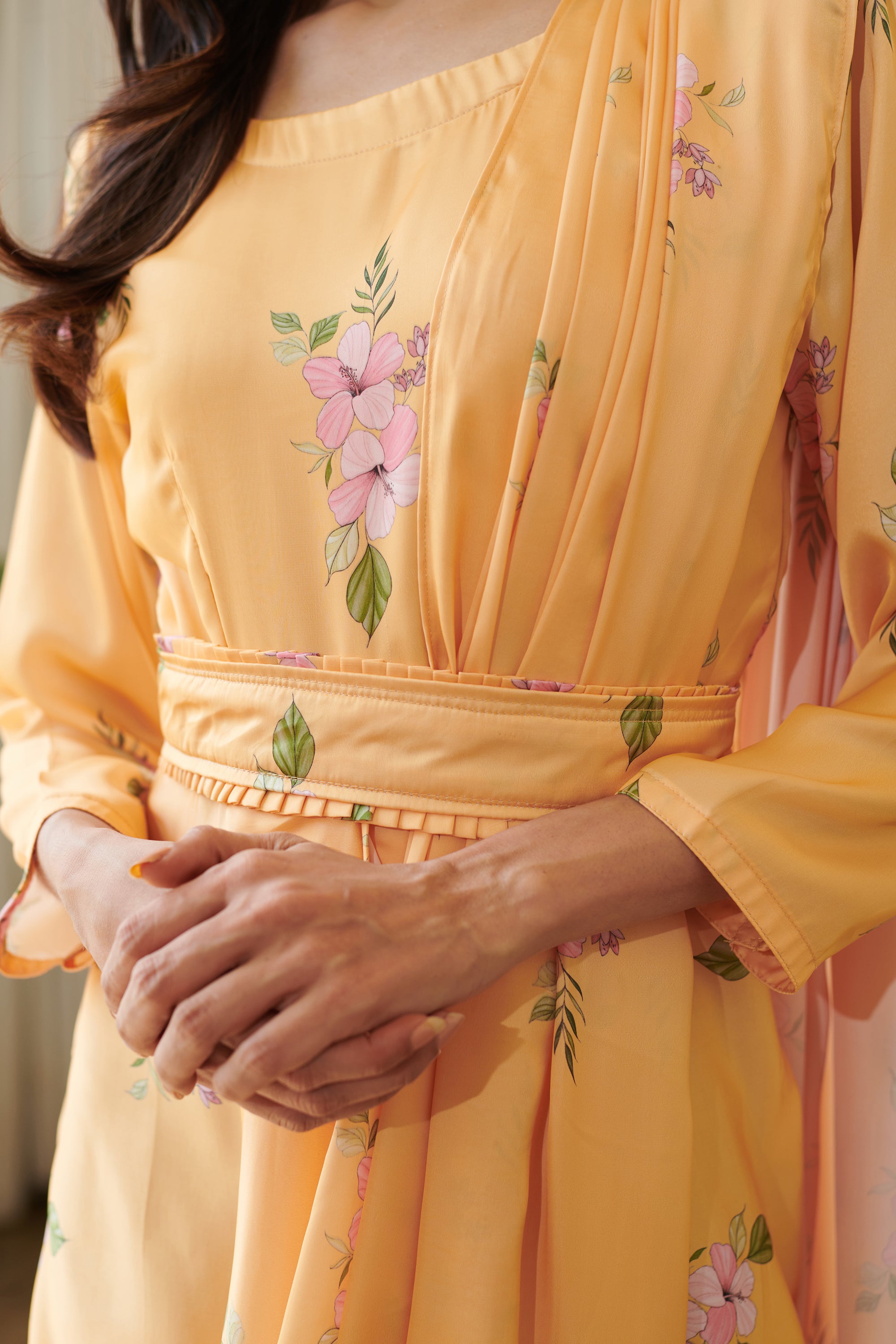 Jasmine Yellow Saree Dress