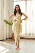 Load image into Gallery viewer, Summer Green Draped Dress
