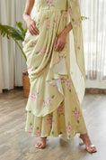 Load image into Gallery viewer, Summer Green Ruffle Saree Dress
