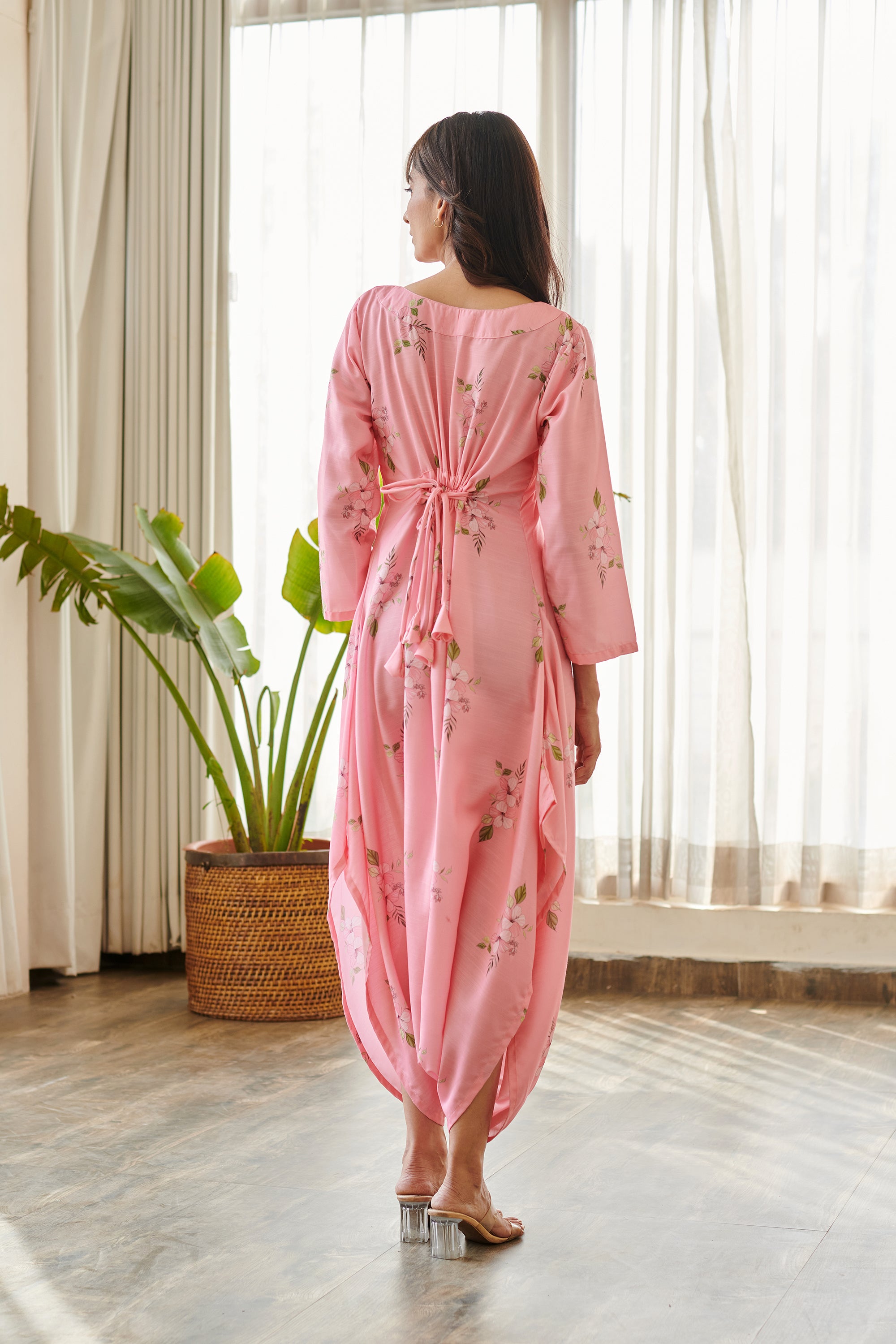 Taffy Pink Dhoti Jumpsuit