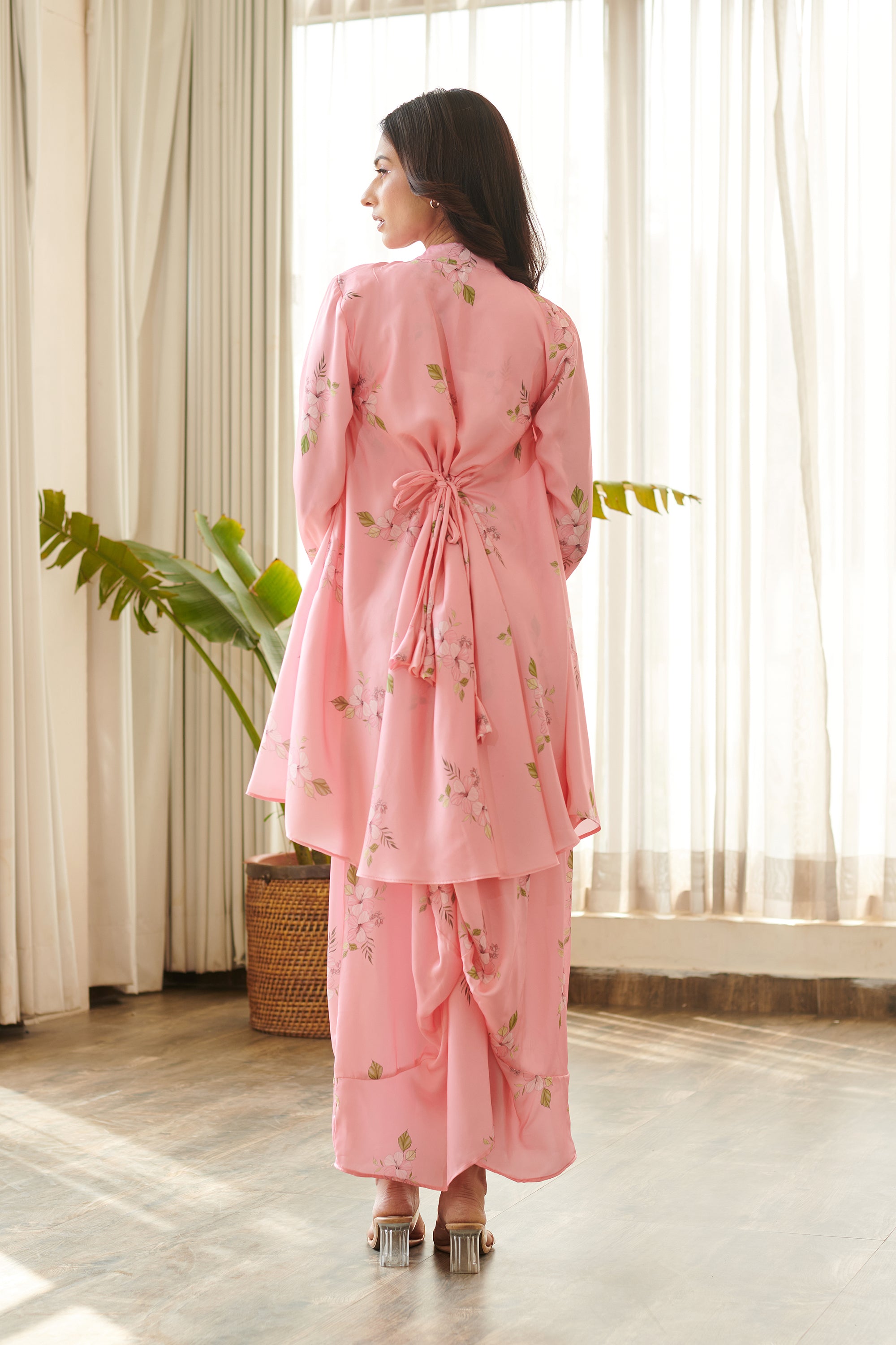 Taffy Pink Dhoti Kurti Dress