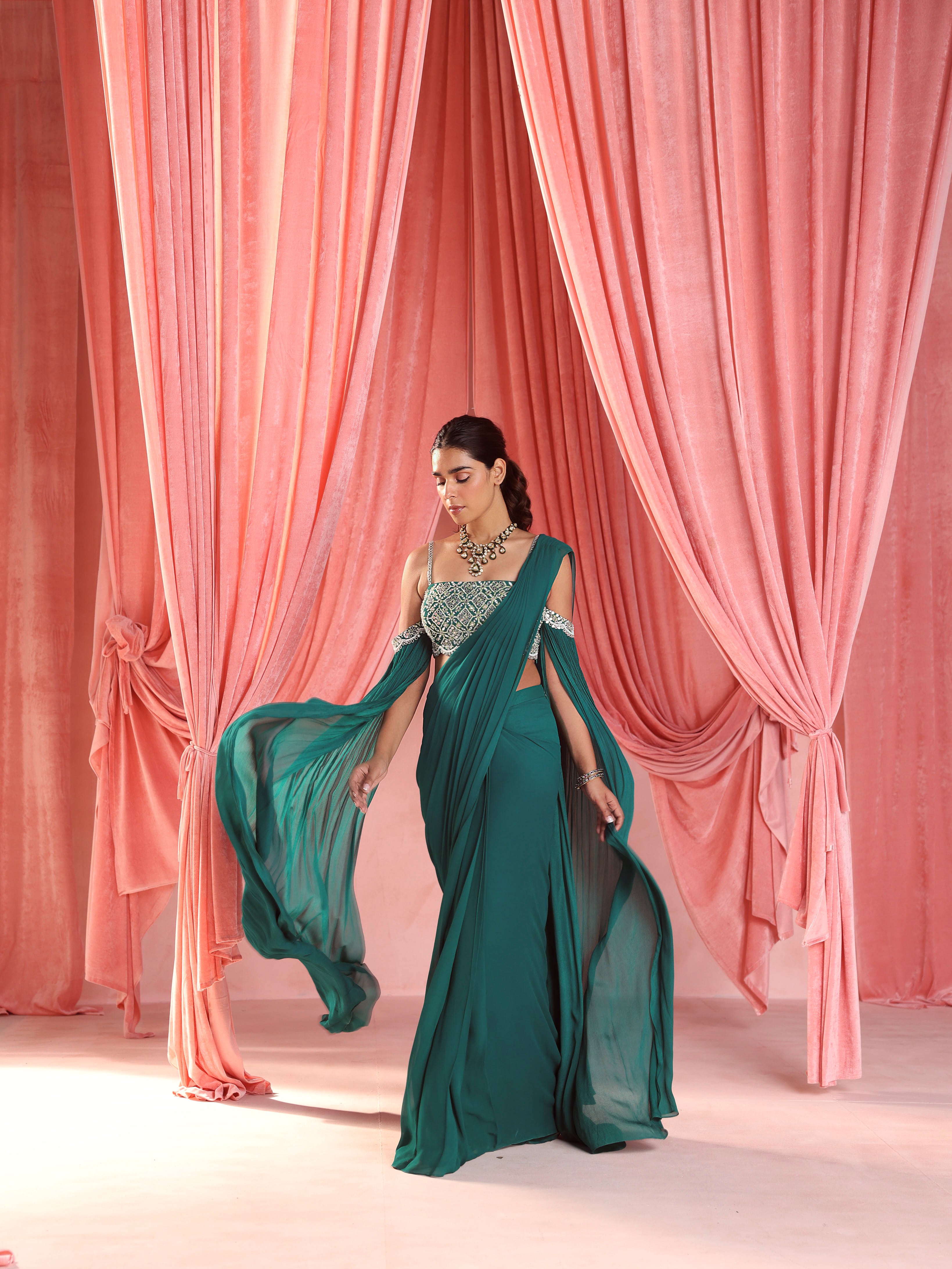 Choli+Pre-Stitched Saree