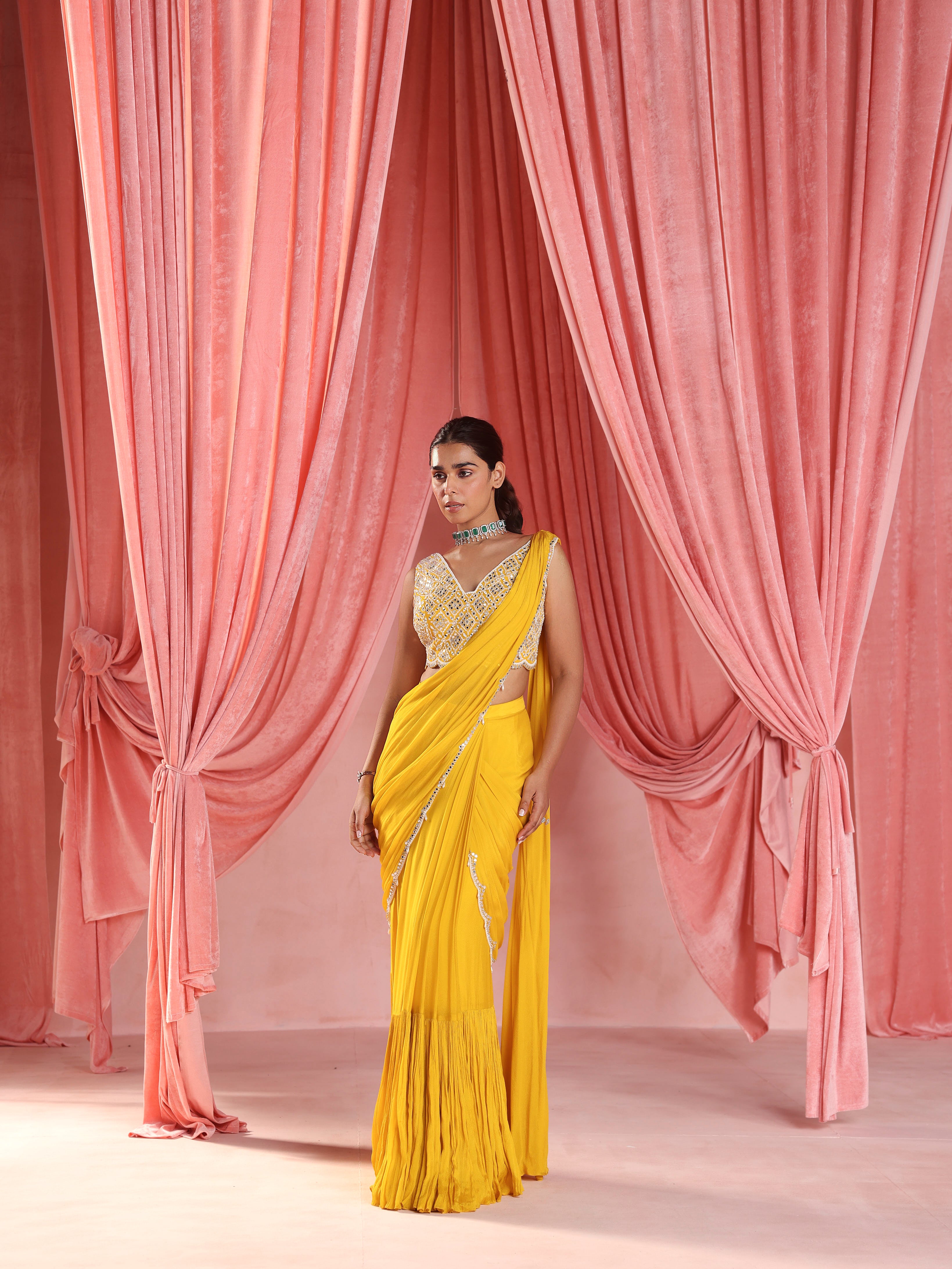 Choli+Pre-Stitched Saree