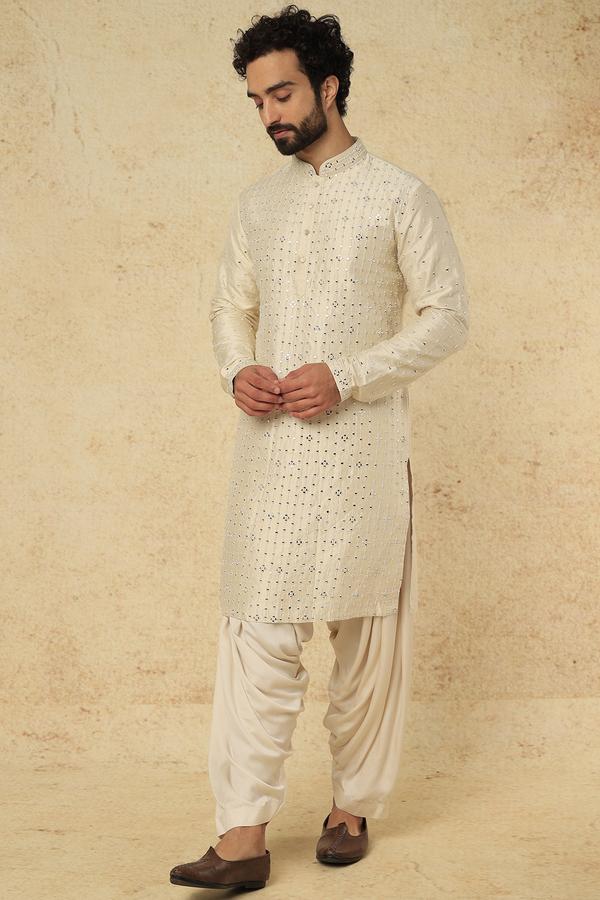 Ivory Embroidered Kurta Set