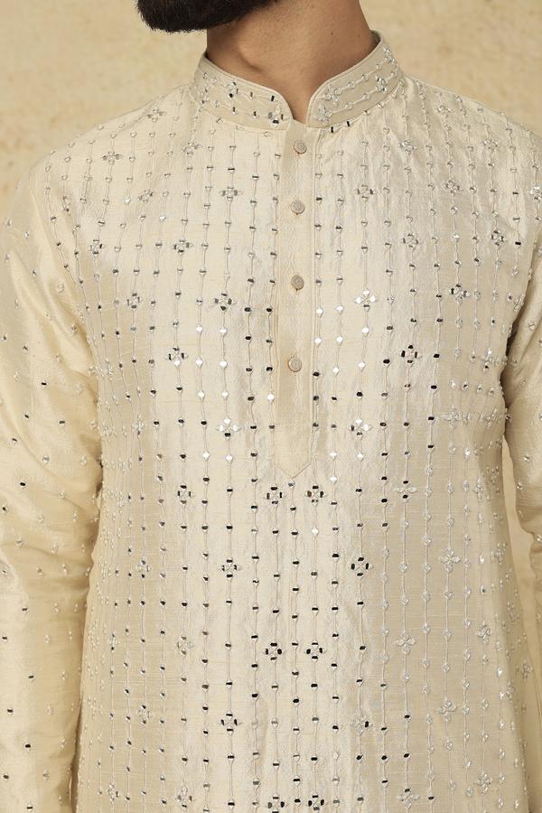 Ivory Embroidered Kurta Set