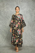 Load image into Gallery viewer, Black Printed Kurta With Pants And Dupatta
