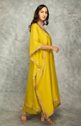 Load image into Gallery viewer, Mustard Green Embroidered Kaftaan
