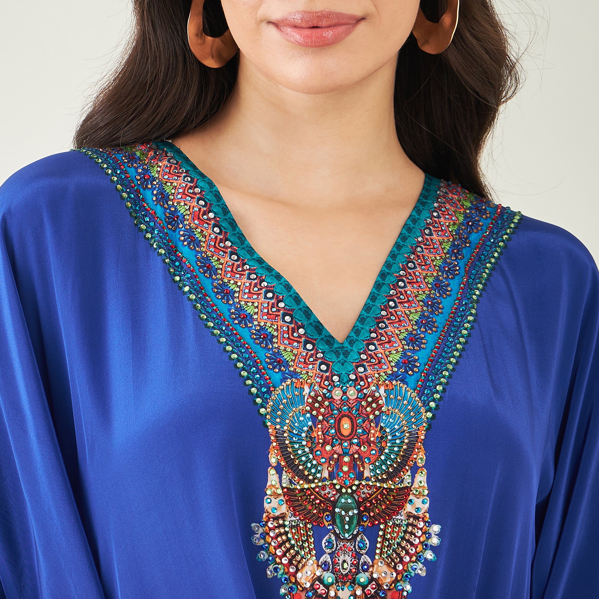 Blue Embellished Tunic