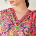 Load image into Gallery viewer, Rose Pink and Yellow Paisley Tunic
