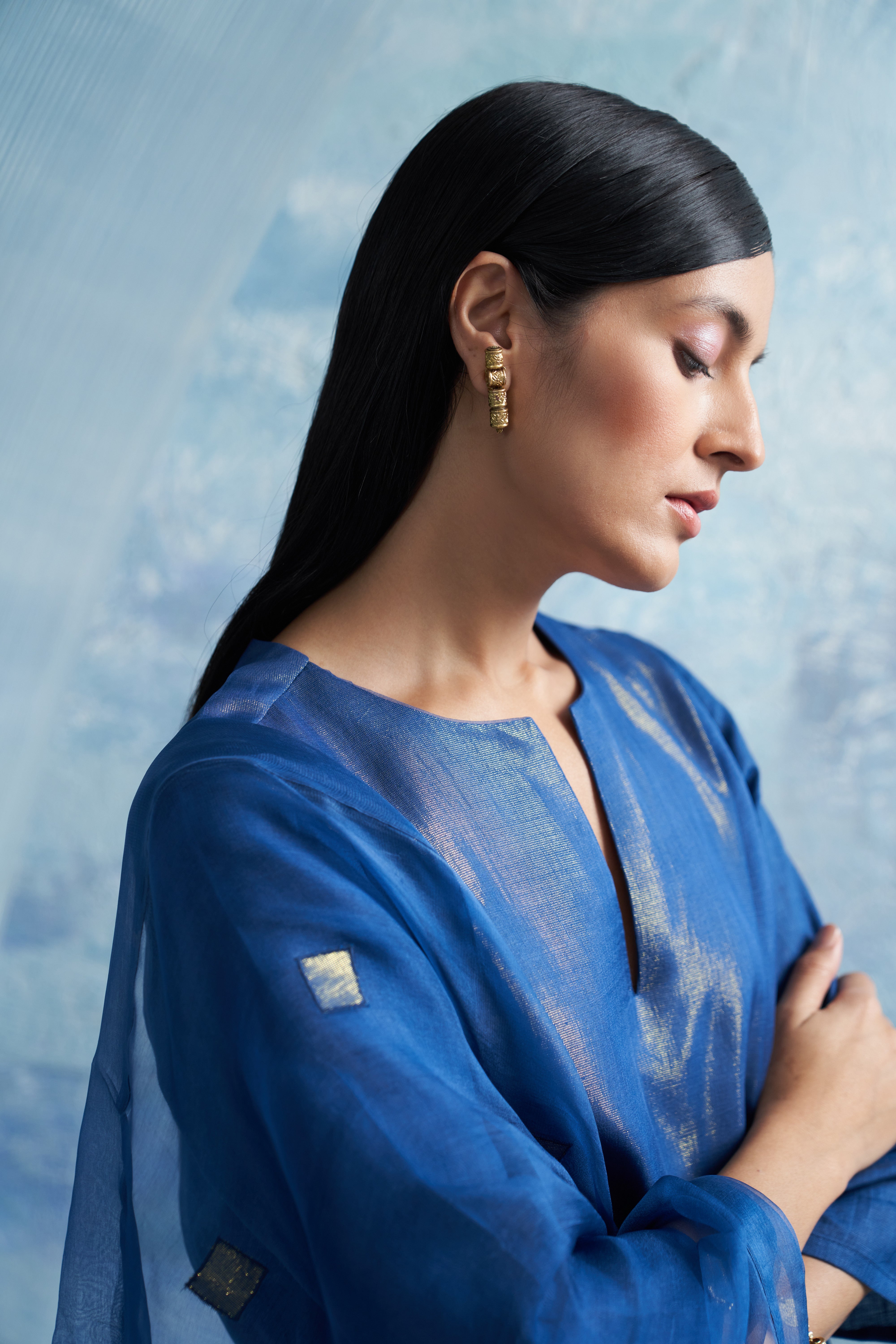 Auraa Royal Blue Kurta Set