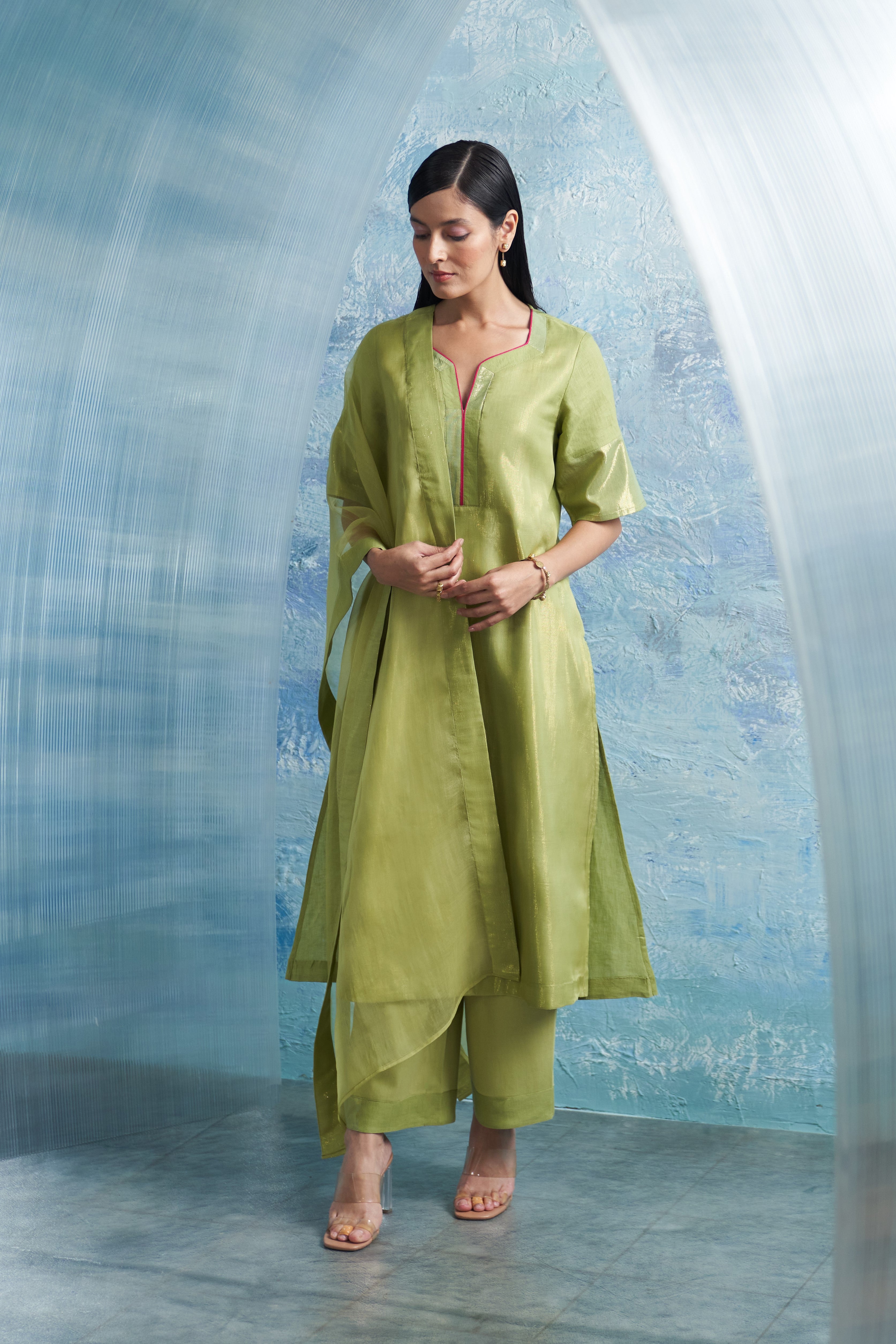 Aura A-Line Kurta Set