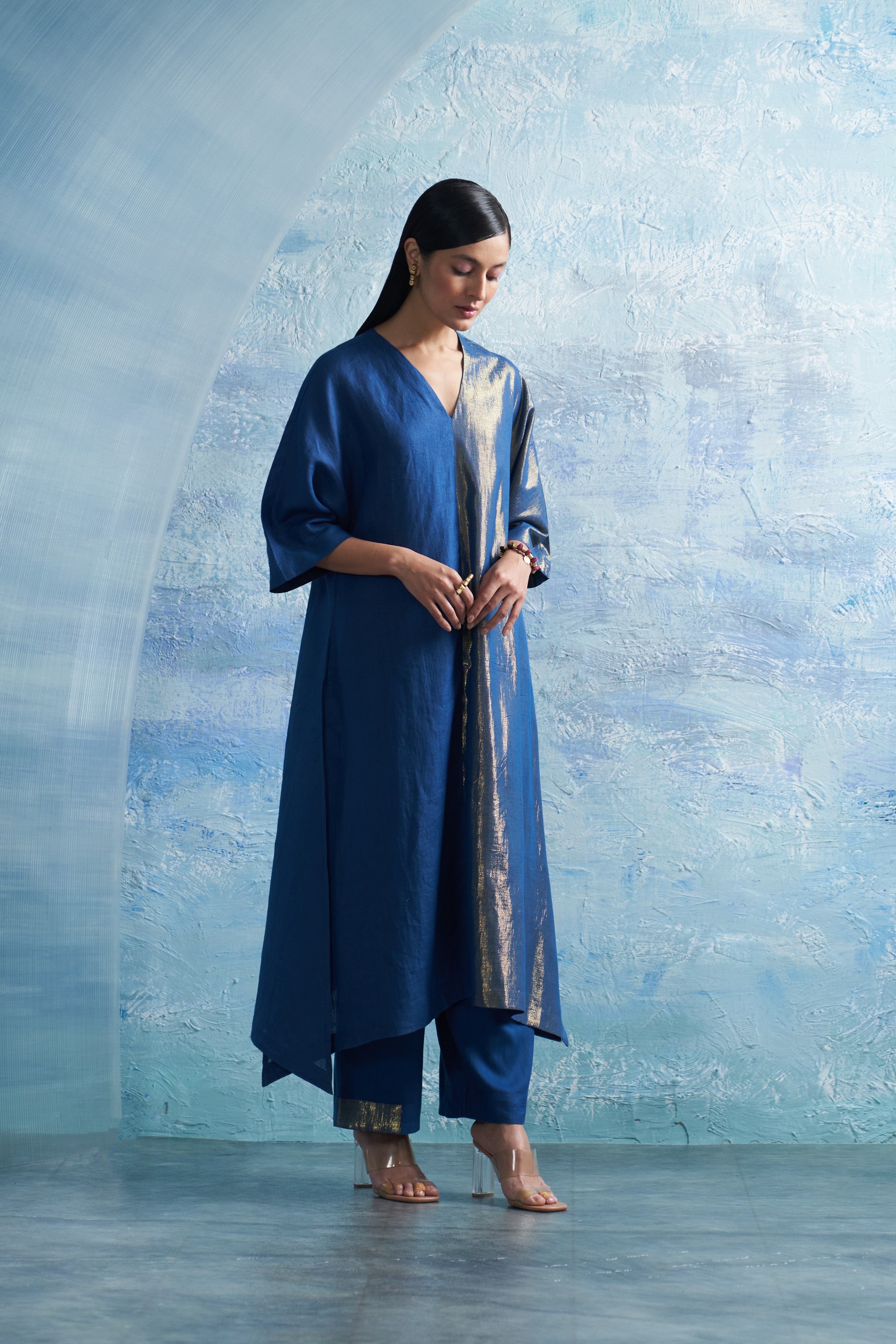 Aura Royal Blue Kurta Set