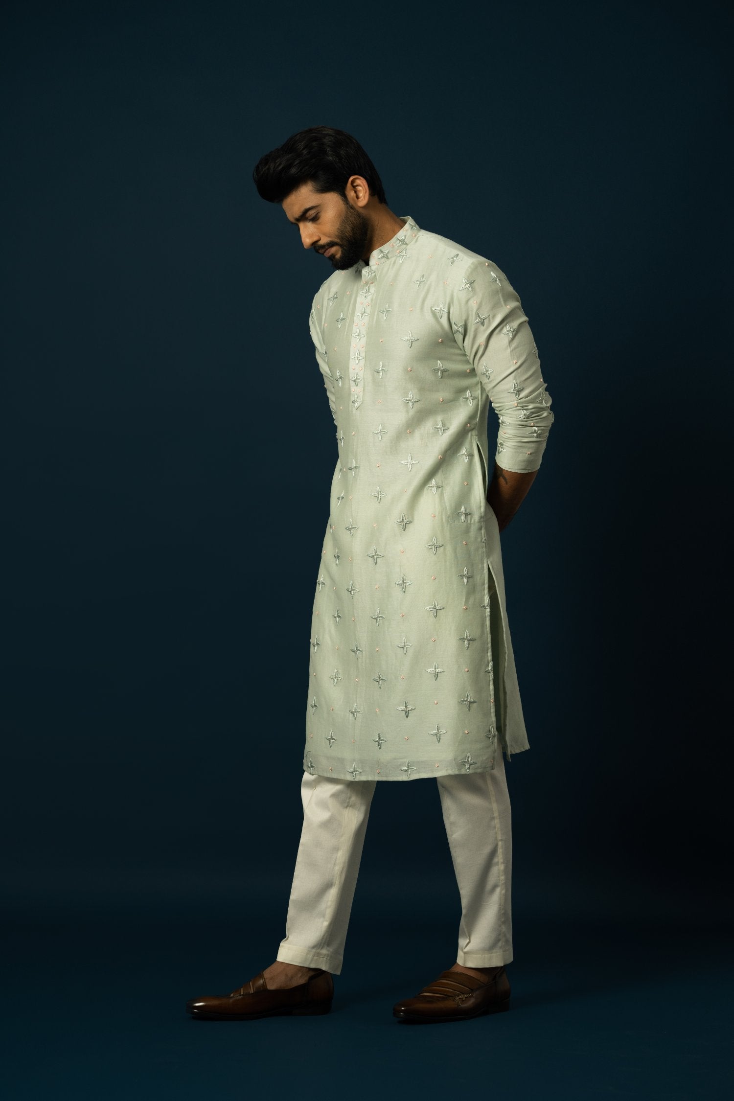 Mint Star Kurta Set