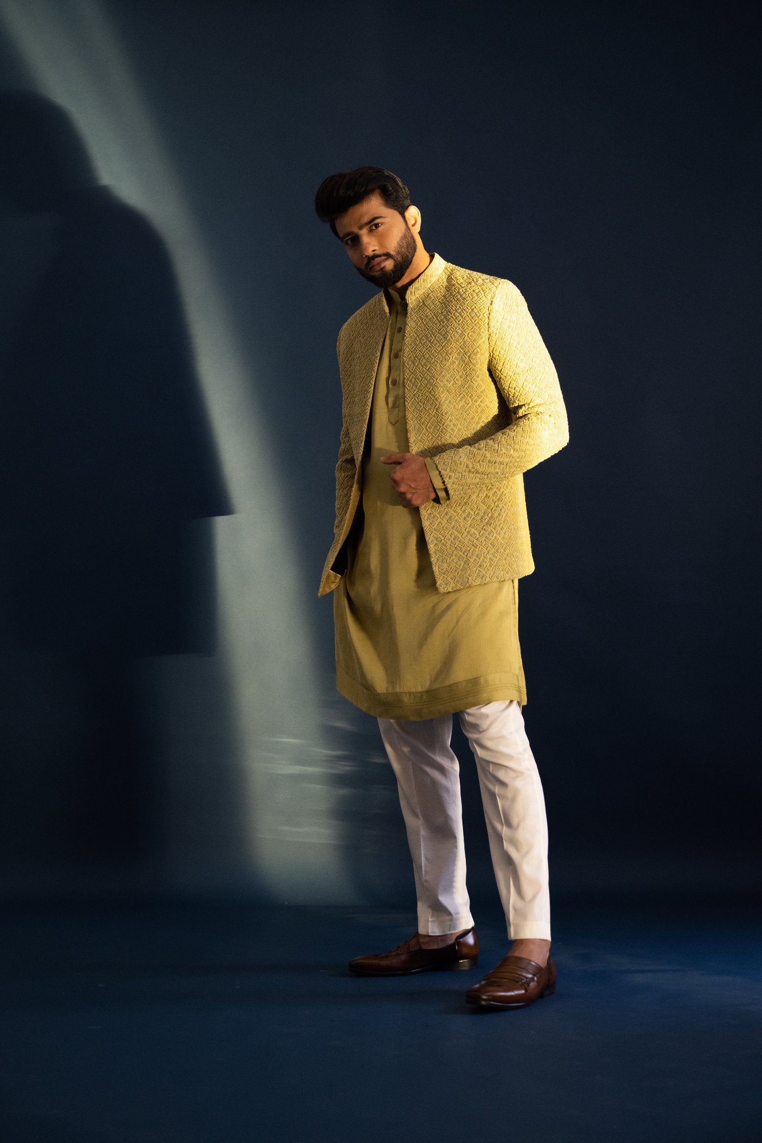 Verdent Frenchknot Kurta Jacket Set