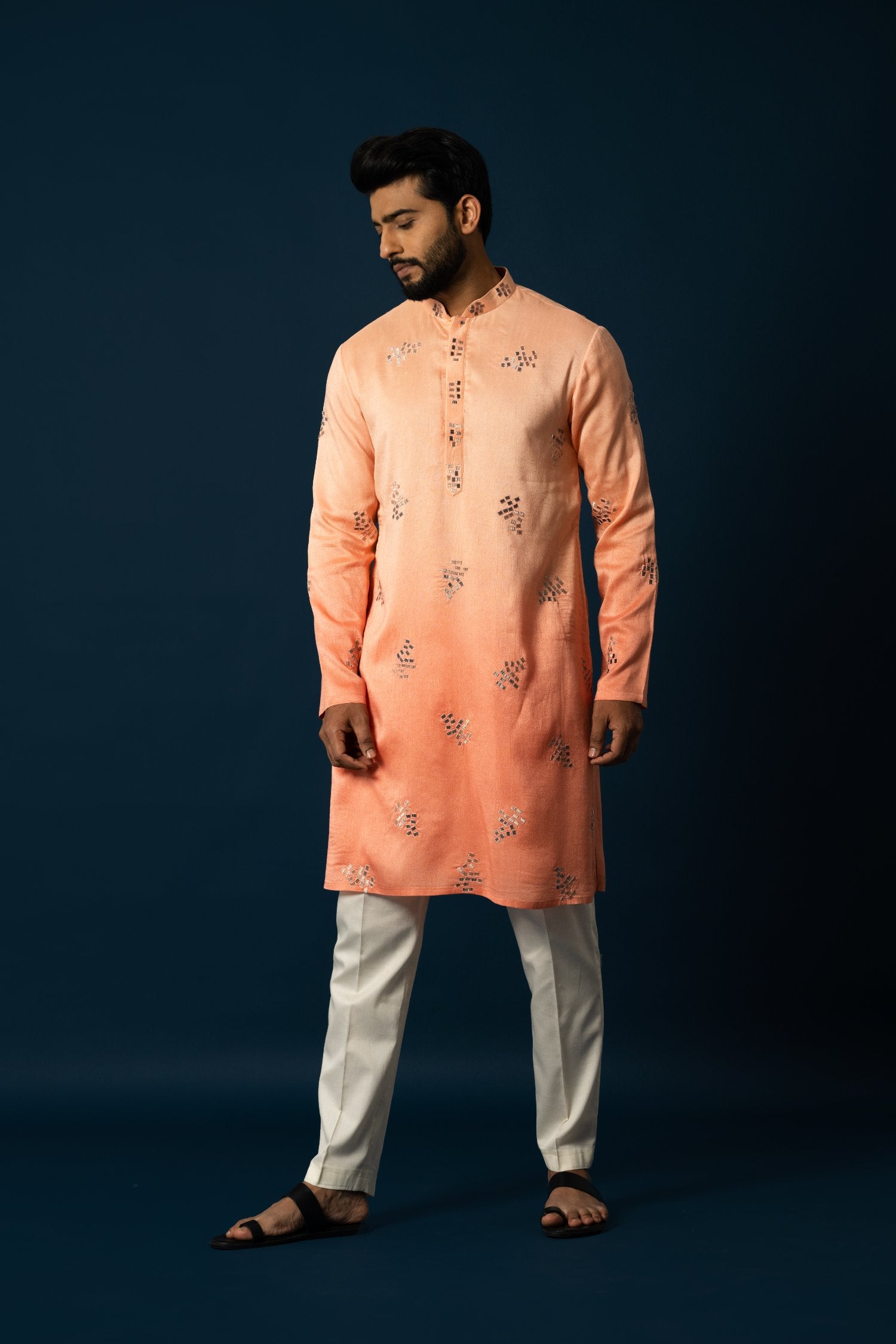 Ombre Coral Kurta Set