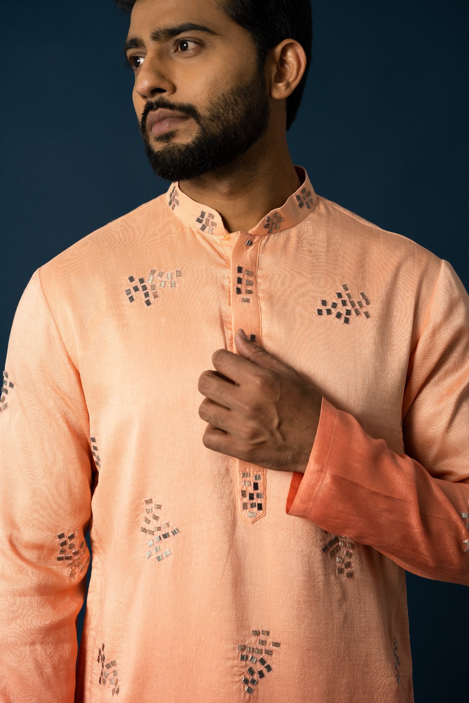 Ombre Coral Kurta Set