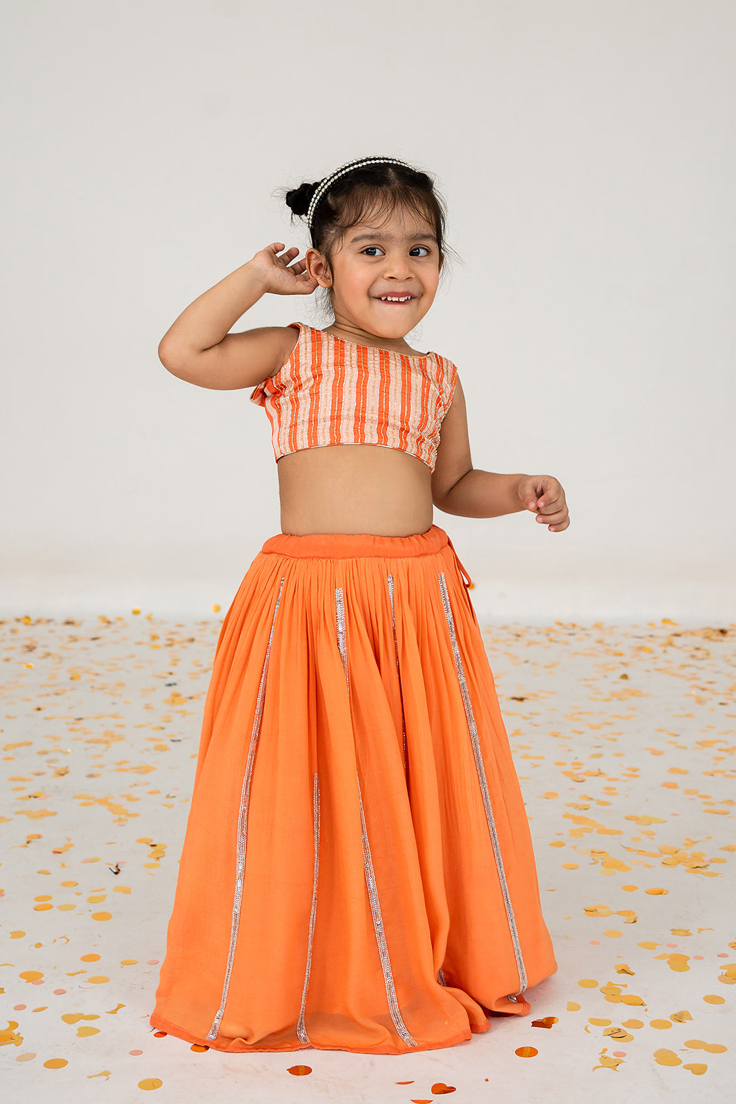 ORANGE LEHENGA SET