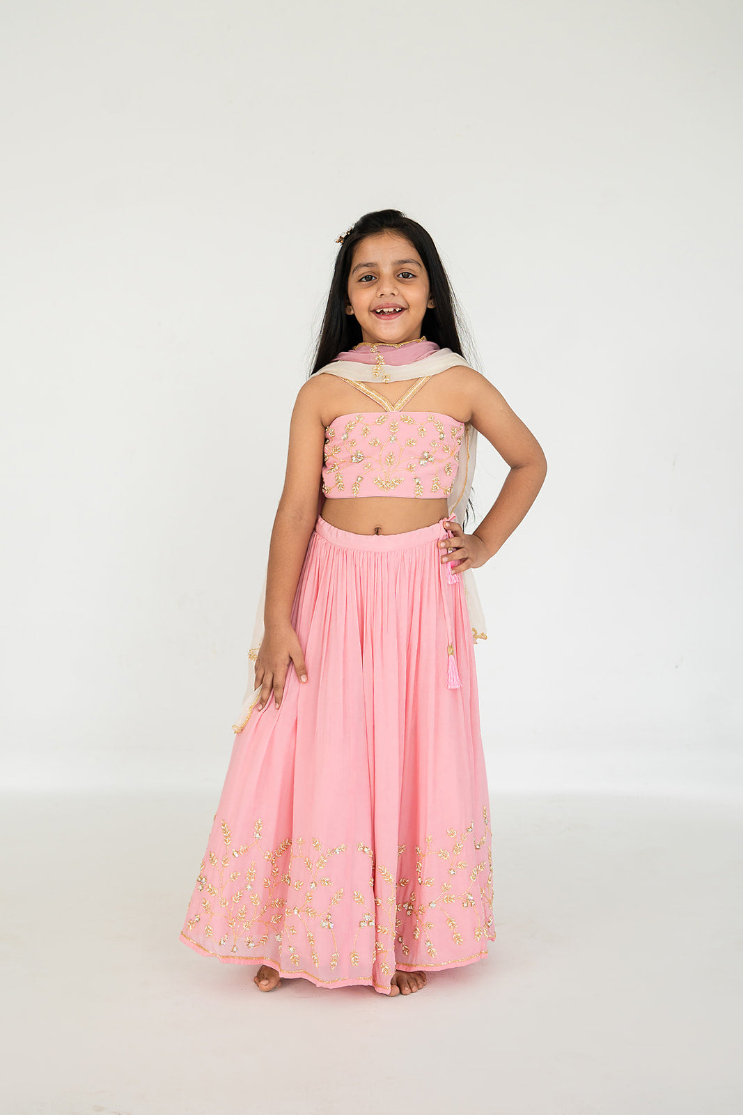 LIGHT BABY PINK LEHENGA SET