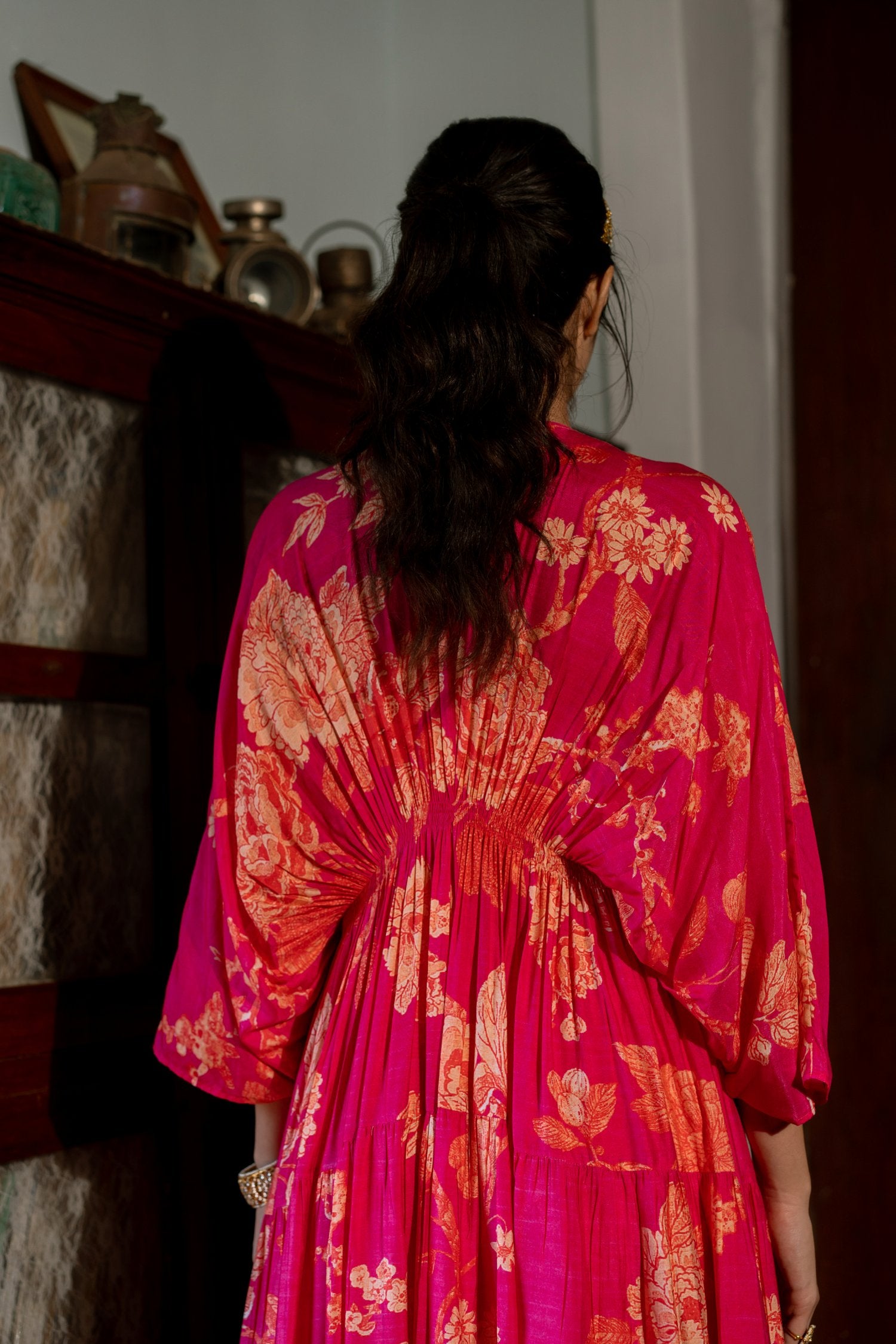 Flourishing Floral Jaal Kaftan Set