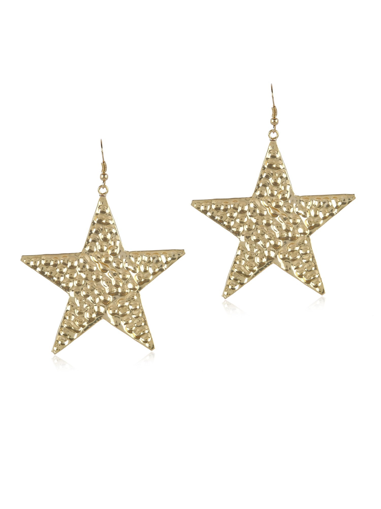 Valliyan Beaten Star Gold Earring