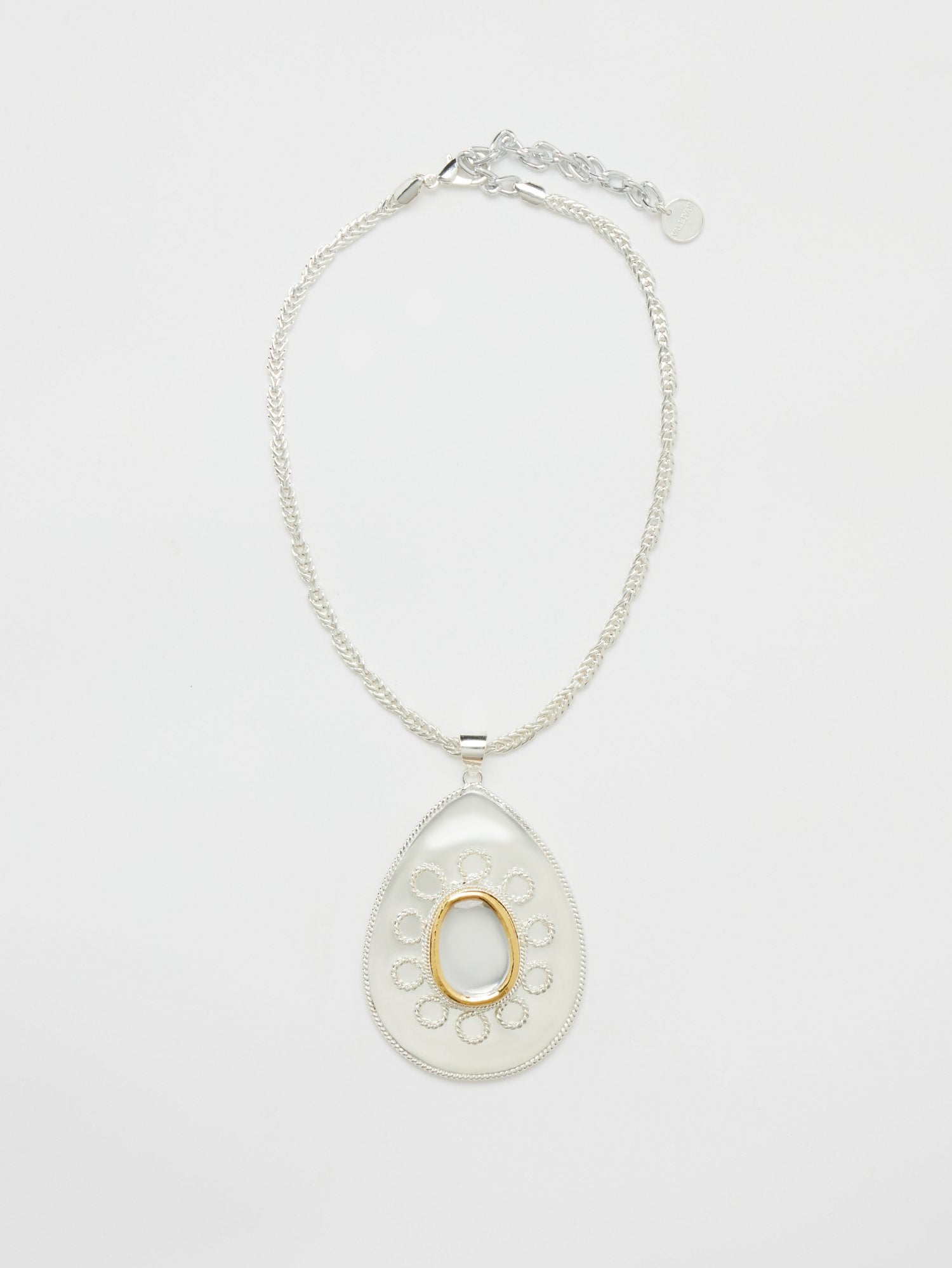 POLKI EGG MEDALLION NECKLACE