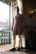 Load image into Gallery viewer, Peach Sherwani, Peach Kurta and Ivory Pants
