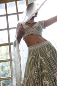 Load image into Gallery viewer, Sage Lehenga, Choli and Dupatta
