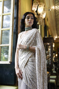 Load image into Gallery viewer, Ivory Knotted Saree and Choli
