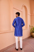 Load image into Gallery viewer, Blue Dori And Hand Embroidered Silk Kurta Set
