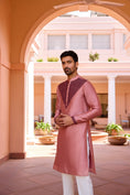 Load image into Gallery viewer, Cameo Pink Dori And Hand Embroidered Kurta
