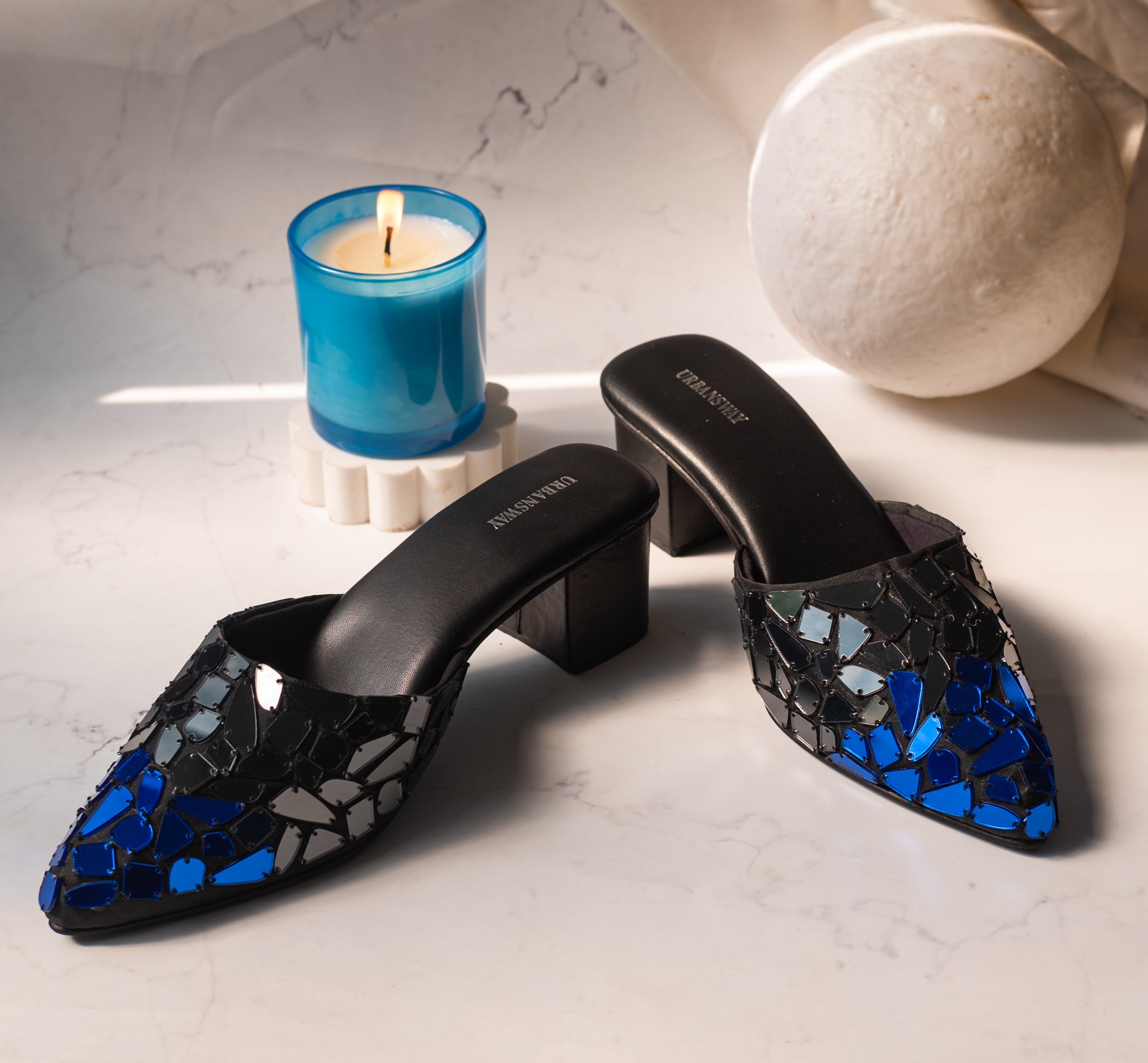 Blue Espejo Mules