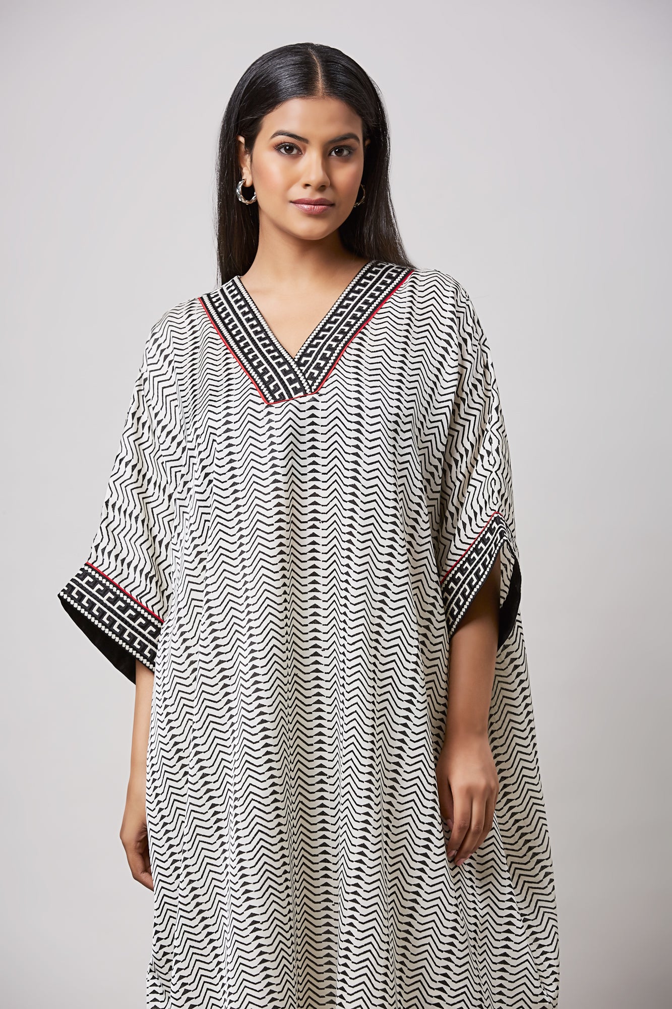 Metro Block Print Kaftan Set